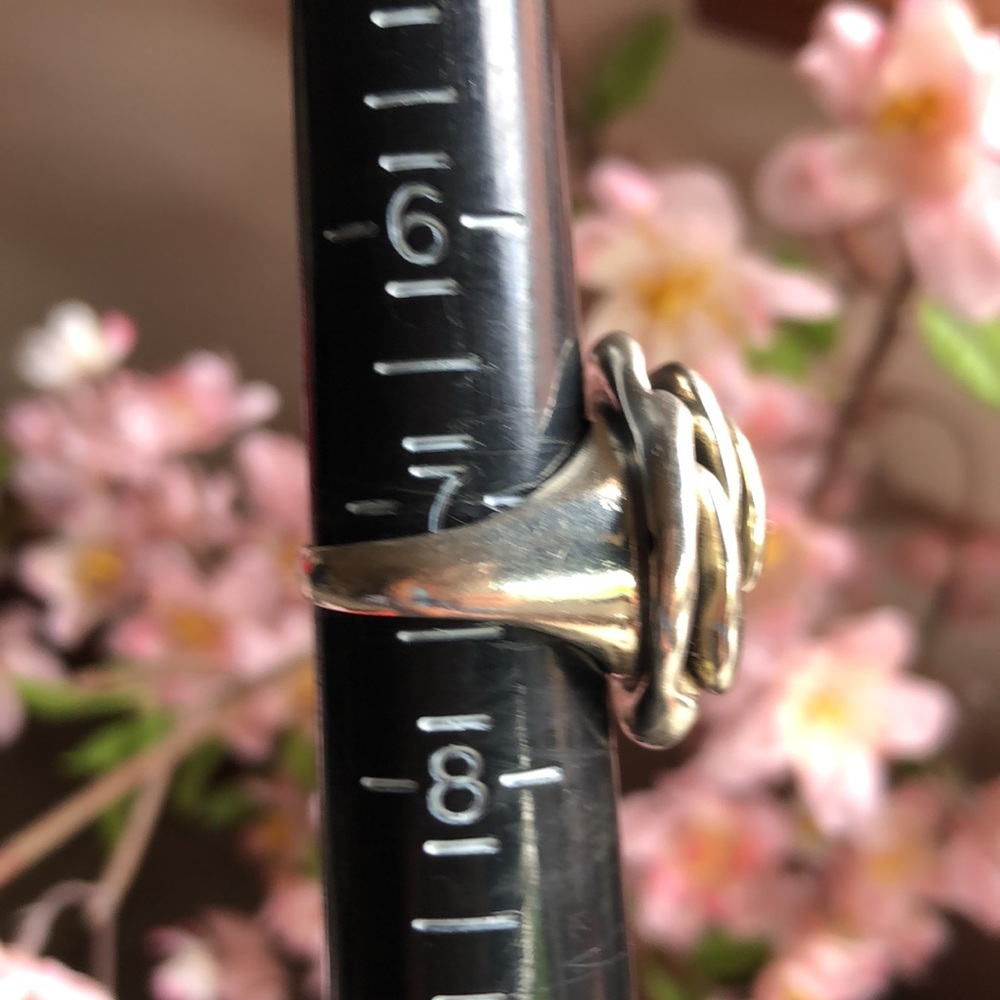 Sterling Flower Ring - image 6